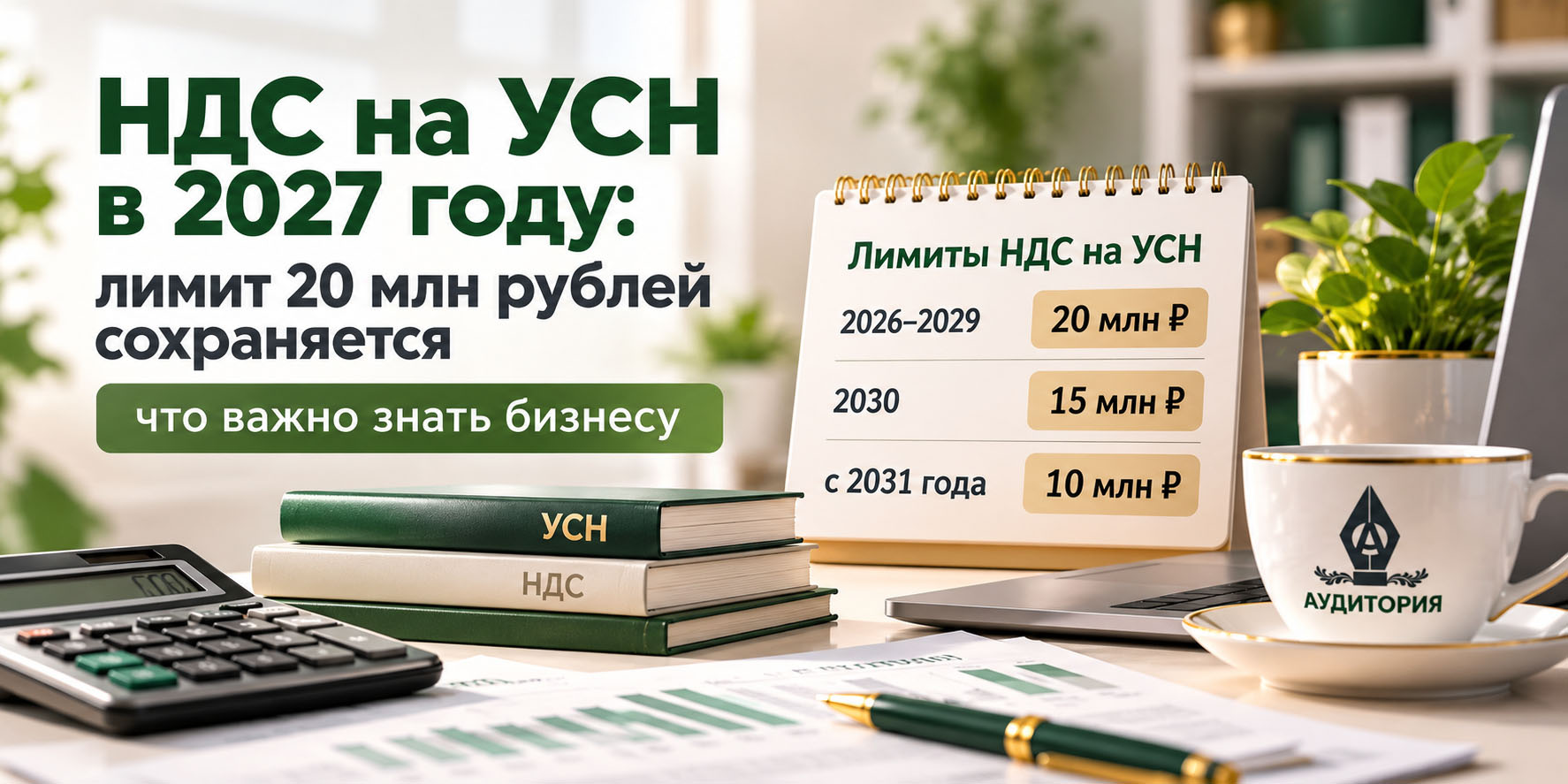 НДС на УСН в 2027 году — лимит 20 млн рублей